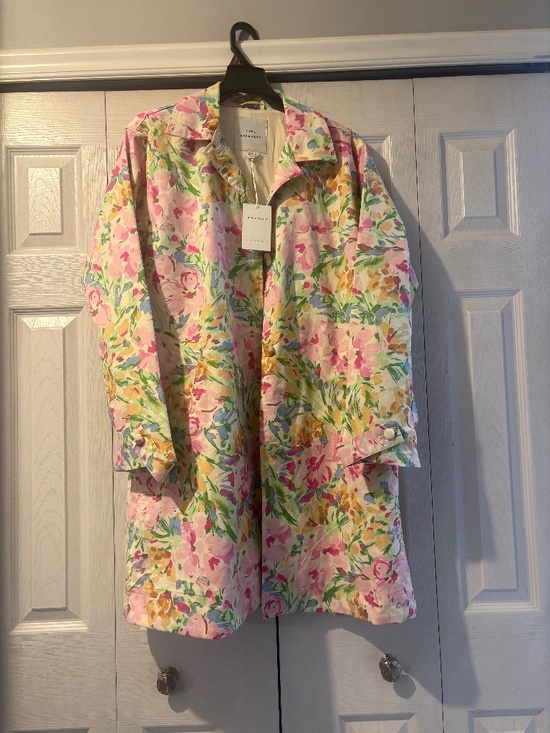 Jackets & Blazers - Long sleeve free assembly floral coat